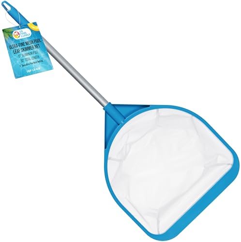 U.S. Pool Supply Pool and Spa Skimmer Net with Pole, 30" Long Handheld