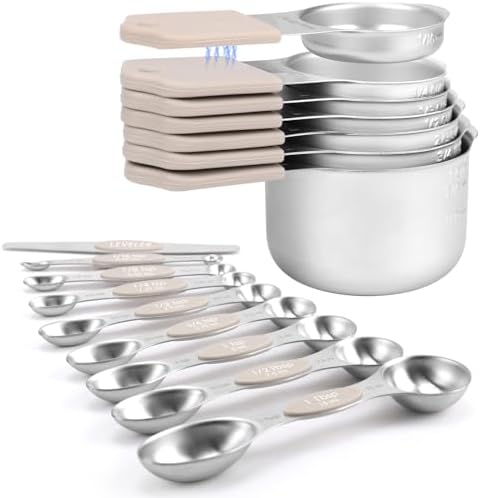 Magnetic Measuring Cups and Spoons Set-Heavy Duty 304 Stainless Steel