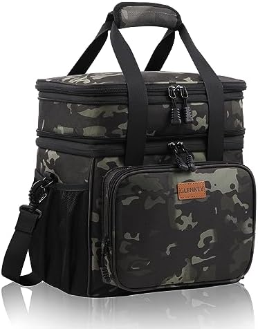 GLENKEY Expandable Lunch Box Insulated Leakproof Cooler Bag Work Outdoor