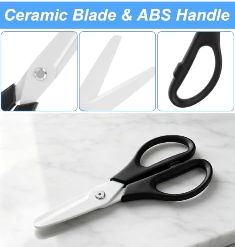 1 Pcs Ceramic Scissors, 8 Inch Ceramic Blade Kitchen Scissors All Purpose