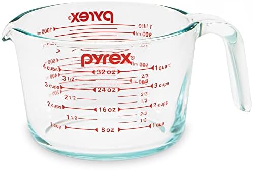 Pyrex 4 Cup Glass Measuring Cup For Baking and Cooking