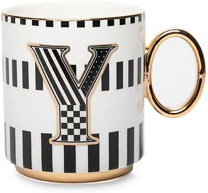 MACKENZIE-CHILDS My Mug, Decorative Ceramic Coffee Mug with Handle, Y