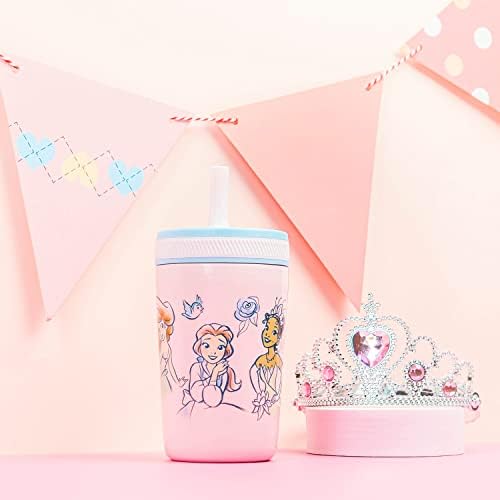 Zak Designs Disney Princess Kelso 12oz Leak-Proof Toddler Straw Cup