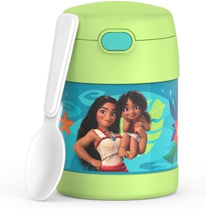 THERMOS FUNTAINER Kids Food Jar with Spoon, 10oz, Moana