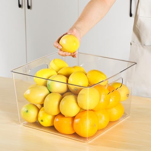 Vtopmart 8 Pack Extra Large Clear Storage Bins, 11x11 Cube Organizer