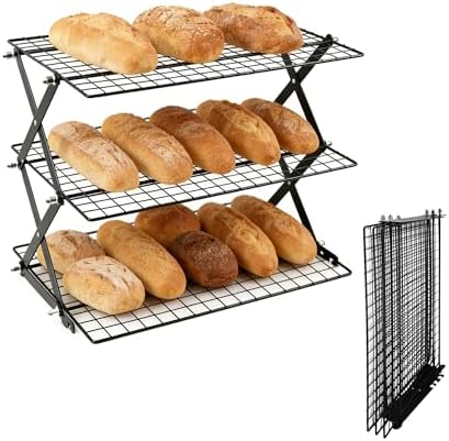 3 Tier Collapsible Cooling Rack Sourdough Cooling Rack 17"x10"