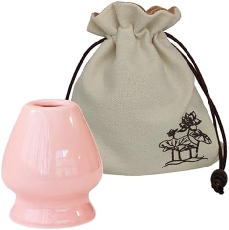 Ceramic Matcha Whisk Holder Stand for Bamboo Matcha Chasen (Pink)