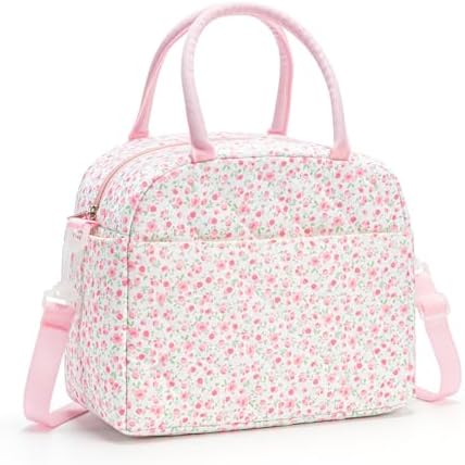 MEXS Lunch Bag for Women Reusable Lunch Box Quilted Puffer Large Capacity Insulated Cooler Tote Bags Work Travel Picnic
