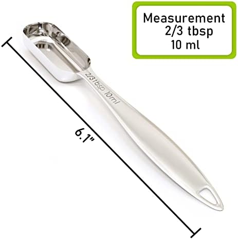 1PCS 2/3tbsp(10ml) Measuring Spoon, Stainless Steel Measure Teaspoon