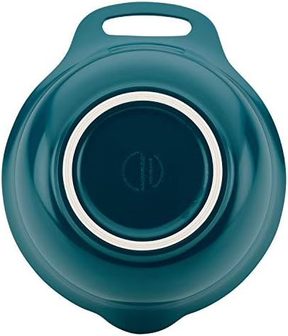 Rachael Ray Tools and Gadgets Nesting / Stackable Mixing Bowl Set with Pour Spouts and Handle - 4 and 5 Quarts, Light Blue and Teal