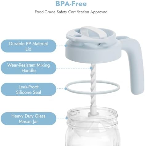 Papablic Breast Milk Pitcher, Formula & Baby Feeding Container, Blue