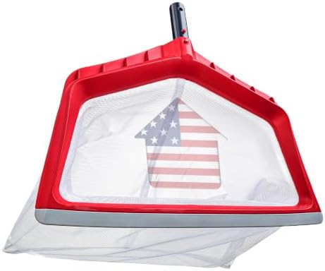 Pool Skimmer Net for Leaves // Leaf Rake for Pool - Heavy Duty Rubber Edge