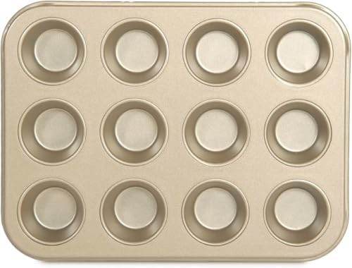 Glad Mini Muffin Pan Nonstick - Heavy Duty Metal Cupcake Tin with Small Baking Cups, Mini 12-Cup (Pack of 6)