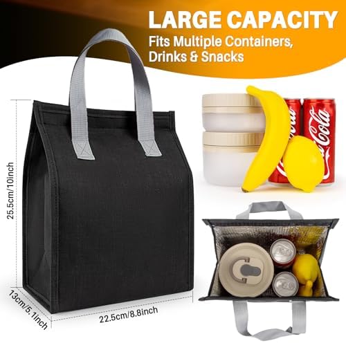 RAINFLOW Insulated Lunch Bag - Thermal Lunch Tote For Office Travel