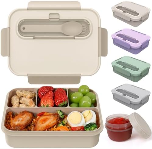 Caperci Bento Box Adult - 50 oz Large Lunch Containers for Adults and Teens