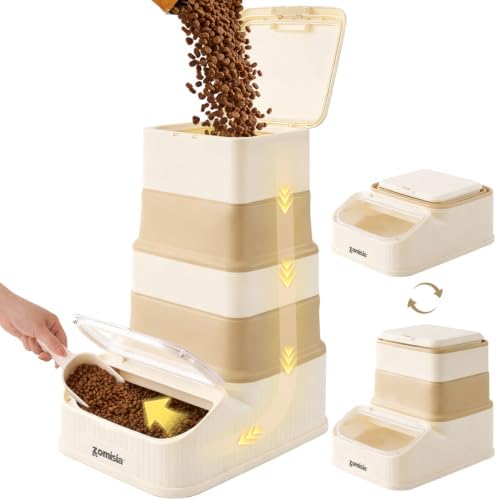 ZOMISIA 30-40lbs First-in, First-out Collapsible Dog Food Storage Container