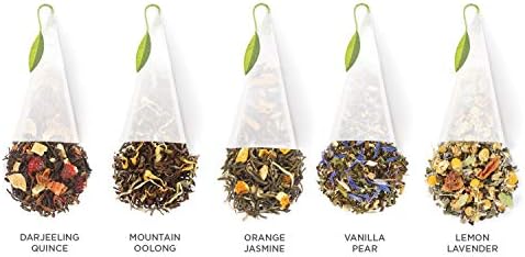 Tea Forte Tea Sampler, 20 Pyramid Infuser Bags, Premium Tea Gift Set