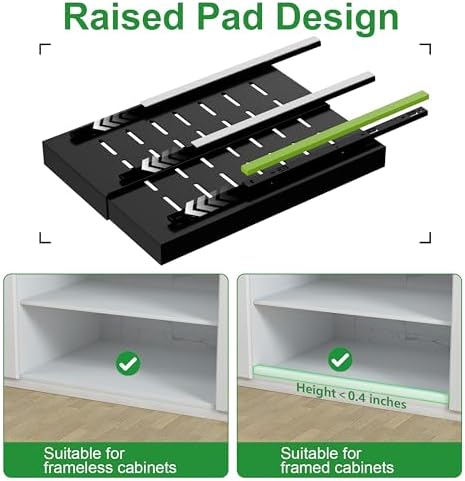PAKETA 4 Pack Expandable Pull Out Cabinet Organizer,21" Deep