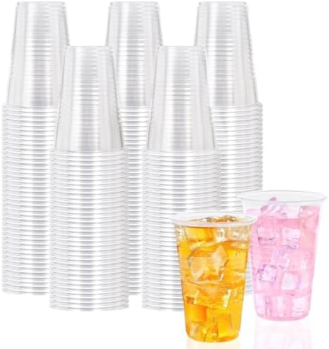 BYSNOW 200 Pack 16 oz Clear Plastic Cups, Disposable Plastic Water Cups