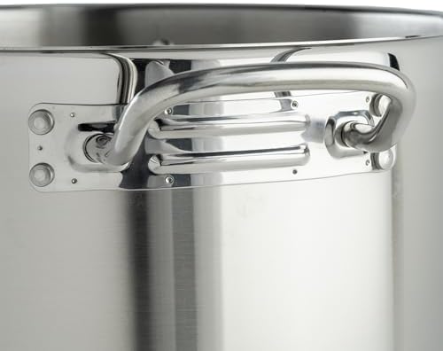 Winco Silver 20 qt Stainless Steel Stock Pot with Cover