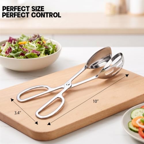 Serving Tongs for Salad 2 Pack, Scissor Design Kitchen Tongs