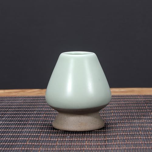 Ceramic Matcha Whisk Holder Stand for Bamboo Matcha Chasen (Light Green)
