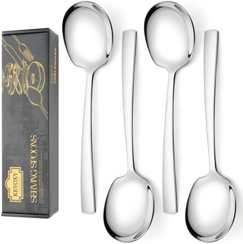 4 Piece Serving Spoons Set, 9.2-Inch Includes 4 Large Spoons