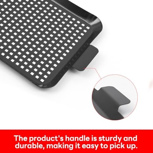 Grill topper: Set Of 2 Outdoor Grill Pans - Grill Trays with Hole Nonstick - BBQ Grilling Baskets for Outdoor Camping, Suitable for Vegetable Meat (2pcs)