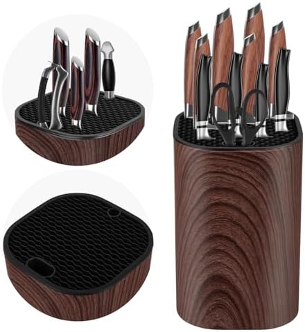Ninonly Knife Block Without Knives 2 in 1 Detachable Kitchen Knife Holder