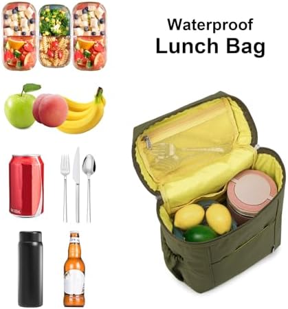 NOL Insulated Lunch Bags for Women Cooler Bag Lightweight Nylon Waterproof Lunch Box for Work