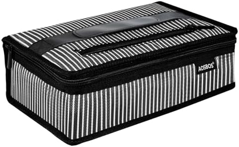 Aosbos Small Insulated Lunch Bag,Compact Lunch Box For Work & Office