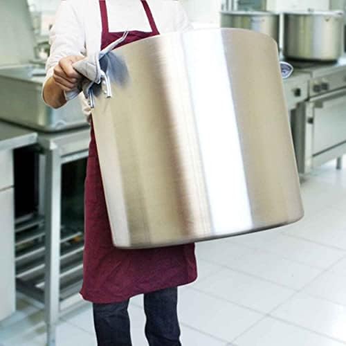 TrueCraftware- 60 qt. Aluminum Stock Pot with Riveted Handles 4mm Thickness- Multipurpose Pot Cookware Large Stockpot Stew For Cooking Simmering Soup Seafood Stock Home Kitchen Restaurant