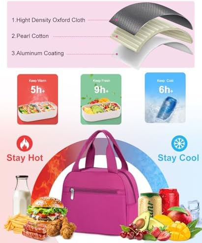 Lunch Bag, Small Insulated Lunch Box for Women