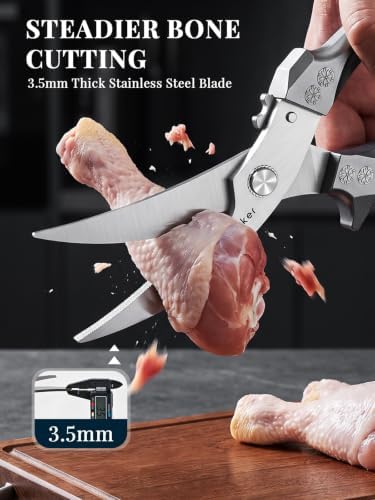 Heavy Duty Poultry Shears, Better Control for Chicken & Turkey Prep