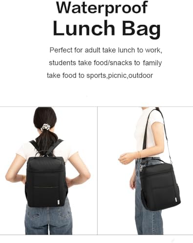 NOL Insulated Lunch Bags for Women Cooler Bag Lightweight Nylon Waterproof Lunch Box for Work