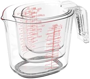 Cuisinart Nesting Liquid Measuring Cups, Clear, 3-Piece, CTG-00-3MC