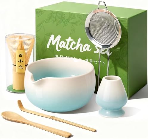 Matcha Whisk Set with Ceramic Bowl & Bamboo Chasen