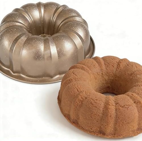 7" Fluted Tube Cake Pan, Carbon Steel Nonstick Gugelhupf Mold