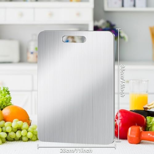 Titanium Cutting Board for Kitchen, Metal Non Stick Chopping Board