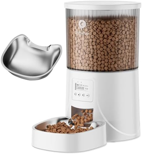 PETULTRA Automatic Cat Feeder: 4L Timed Cats Food Dispenser Programmable
