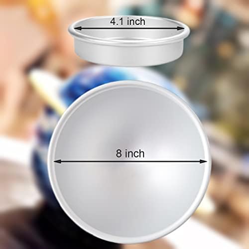 Cake Sphere Pan 8 Inch 3D Half Ball Cake Pan to Create Any Ball Shaped Cake Soccer Shaped Baking Pans DIY Birthday Spher