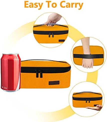 Gloppie Small Lunch Bag, Insulated Lunch Box for Adults & Kids, Orange