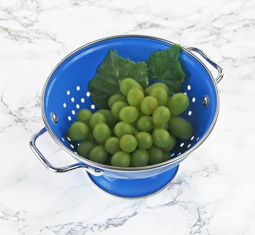 Calypso Basics by Reston Lloyd Powder Coated Enameled Colander, 1.5 Quart, Azure