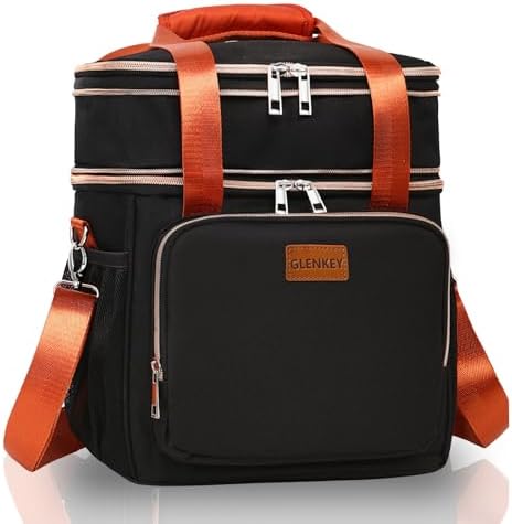 GLENKEY Expandable Lunch Box Insulated Leakproof Cooler Bag Work Outdoor