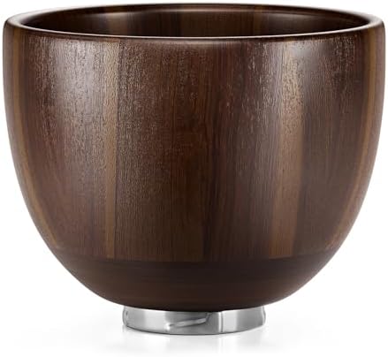 SpaceAid Wooden Bowl for Mixer - Kitchen Space Aid Acacia Wood Mixing Bowls Holder for Stand Mixer, Compatible with 4.5 & 5 QT Tilt-Head Models Kitchen, Natural Wood