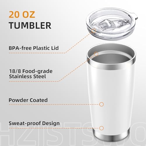20 oz Tumbler with Lid Stainless Steel Insulated Tumblers, 1 Pack