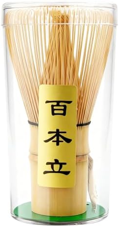 Matcha Whisk 100-Prong Bamboo Whisk for Matcha Powder Handcrafted Traditional Japanese Chasen Matcha Stirrer for Iced Matcha Summer Drinks Gift for Tea Lovers