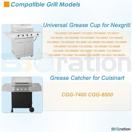 Universal Grease Pan for Nexgrill 720-0830X 720-0830H 720-0888 720-0888S 720-0896B 720-0896 Cuisinart CGG-7400, Grease Catcher with 15-Pack Aluminum Drip Liner for Nexgrill Replacement Parts