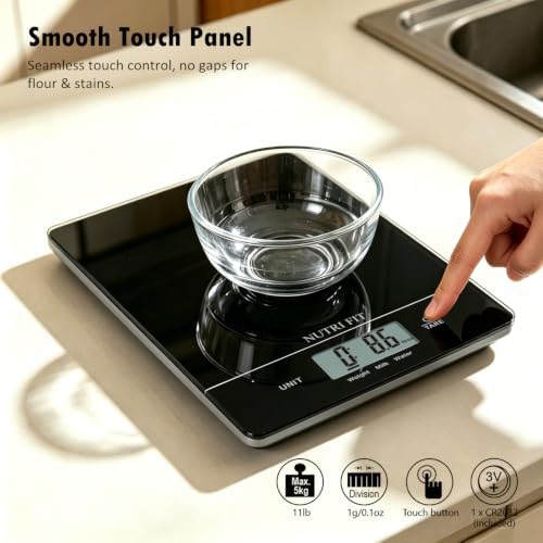 NUTRI FIT Digital Food Scale Kitchen Scales Grams & Ounces for Weight Loss
