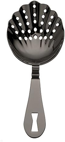 Barfly Scalloped Julep Bar Strainer, O/S, Gun Metal Black